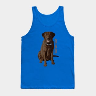 Lab Dad Chocolate Labrador Retriever Dog Lover Tank Top